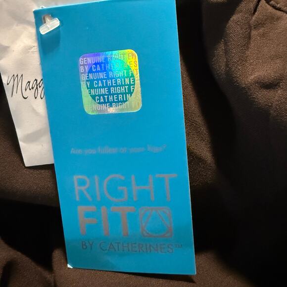 Maggie Barnes Right Fit Chocolate Brown Stretch Dress Pants, Plus Size 32W, NWT - Picture 5 of 6